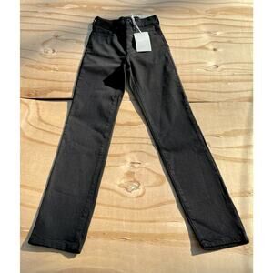 EVERLANE High-Rise Slim Straight Cigarette Jeans Denim Women's Black SIZE 23 NEW